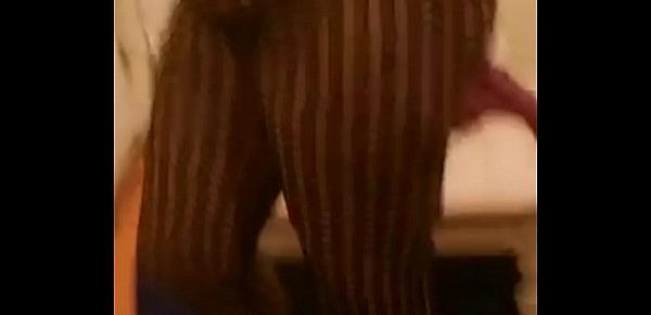  Mistress Persia showing tits and ass wearing fishnets